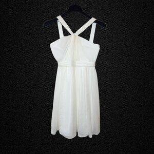 Ivory Chiffon "Sinclair" Halter Bridesmaid Dress NWT by J. Crew (Size 2)
